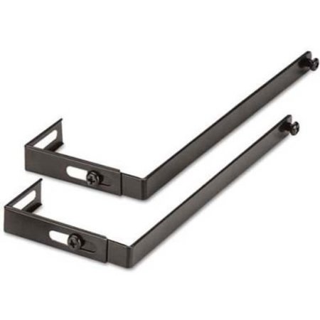 UNIVERSAL Universal One Adjustable Cubicle Hangers, Black, Set of Two 8173